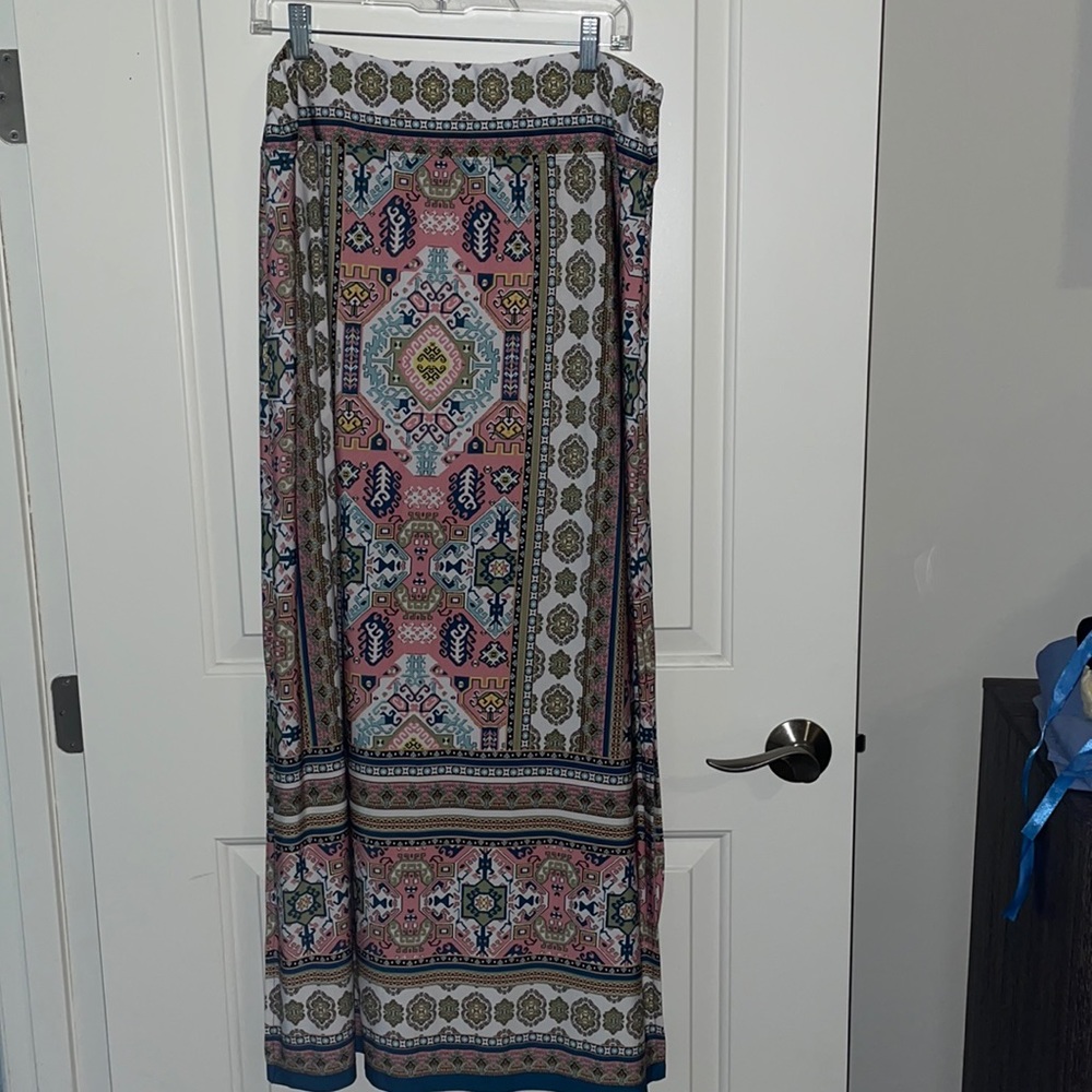 Aztec Pattern Maxi Skirt